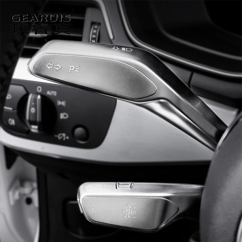For Audi A3 8Y A4 B9 A5 A6 C8 A7 Q5 FY Q2 Q3 Car Wiper Shift lever Cruise sequins Button cover steering wheel decoration Sticker