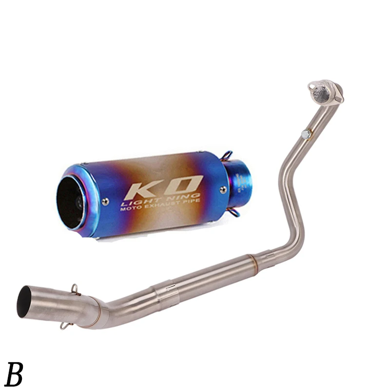 Slip On Motorcycle Exhaust Front Connect Tube And 51mm Tail Pipe Stainless Steel Exhaust System For Zontes ZT310R 310T 310X