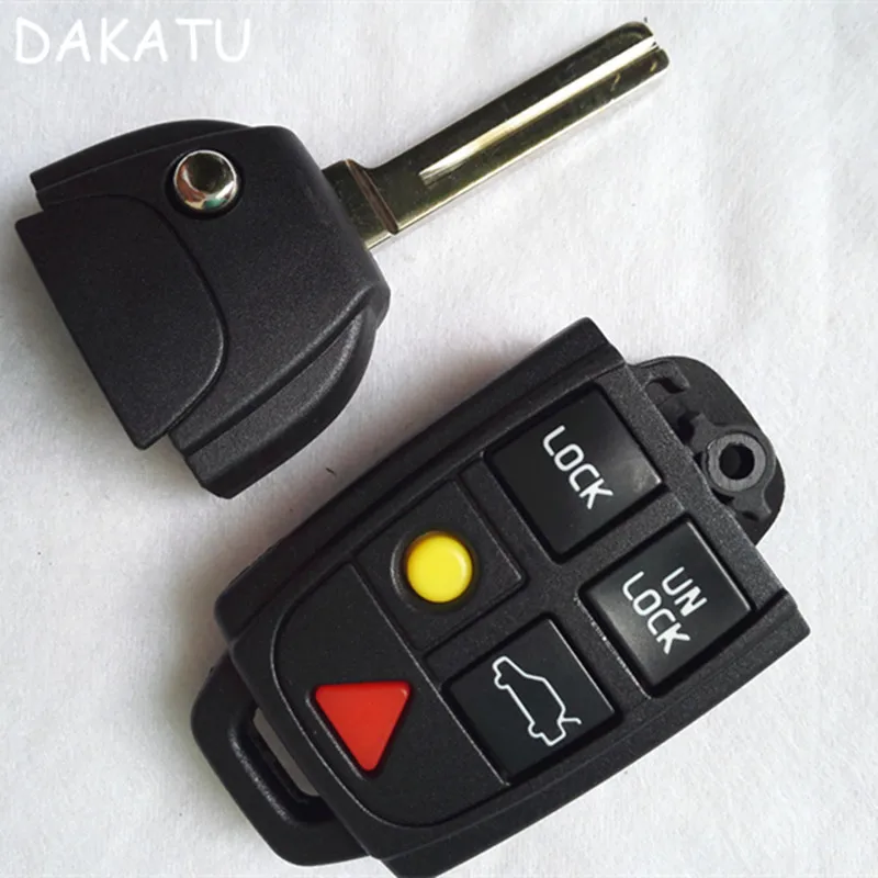 

2 шт. Сменный складной откидной смарт-ключ с дистанционным управлением без ключа, брелок с 5 кнопками для Volvo S80 S60 V70 XC70 XC90 2004-201