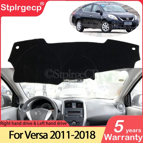 Para Nissan Versa Sedan N17 Almera Sunny Latio 2011 ~ 2018 alfombrilla antideslizante cubierta de tablero almohadilla parasol accesorios de salpicadero 2016 2017
