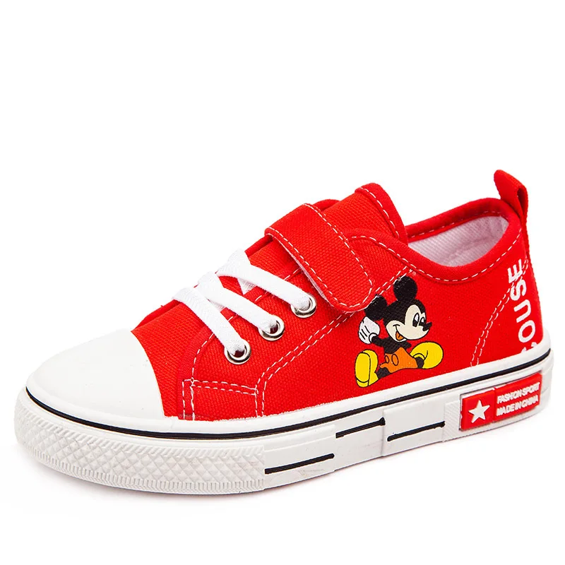 Disney Mickey Mouse Mickey all-match flat shoes children canvas shoes casual boys and girls students non-slip sneakers