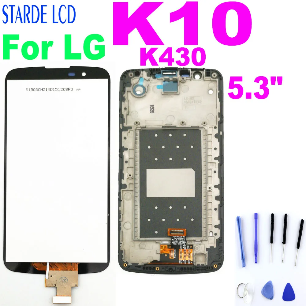 

5.3"Original LCD For LG K10 LTE K420N K430 K430DS K410/ K10TV K430TV K10 TV LCD Display Touch Screen Digitizer Assembly with Fra