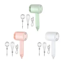 Handheld Hand Mixer with Stainless Steel Whisk Beater 3 Speed Milk Frother Food Blender Egg Beater for Cream Latte Cappuccino