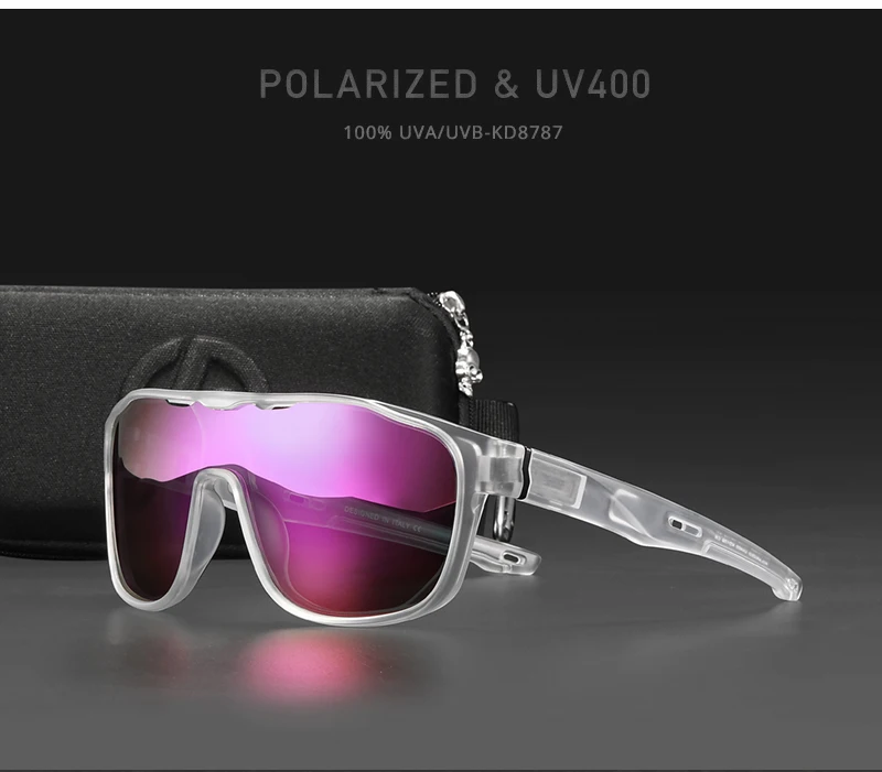 KDEAM reduziert Windage, polarisierte Herren-Sonnenbrille, Sport-Einteiler, mehrschichtige Beschichtungsbrille, Spiegel, Kategorie 3 – Detail 1