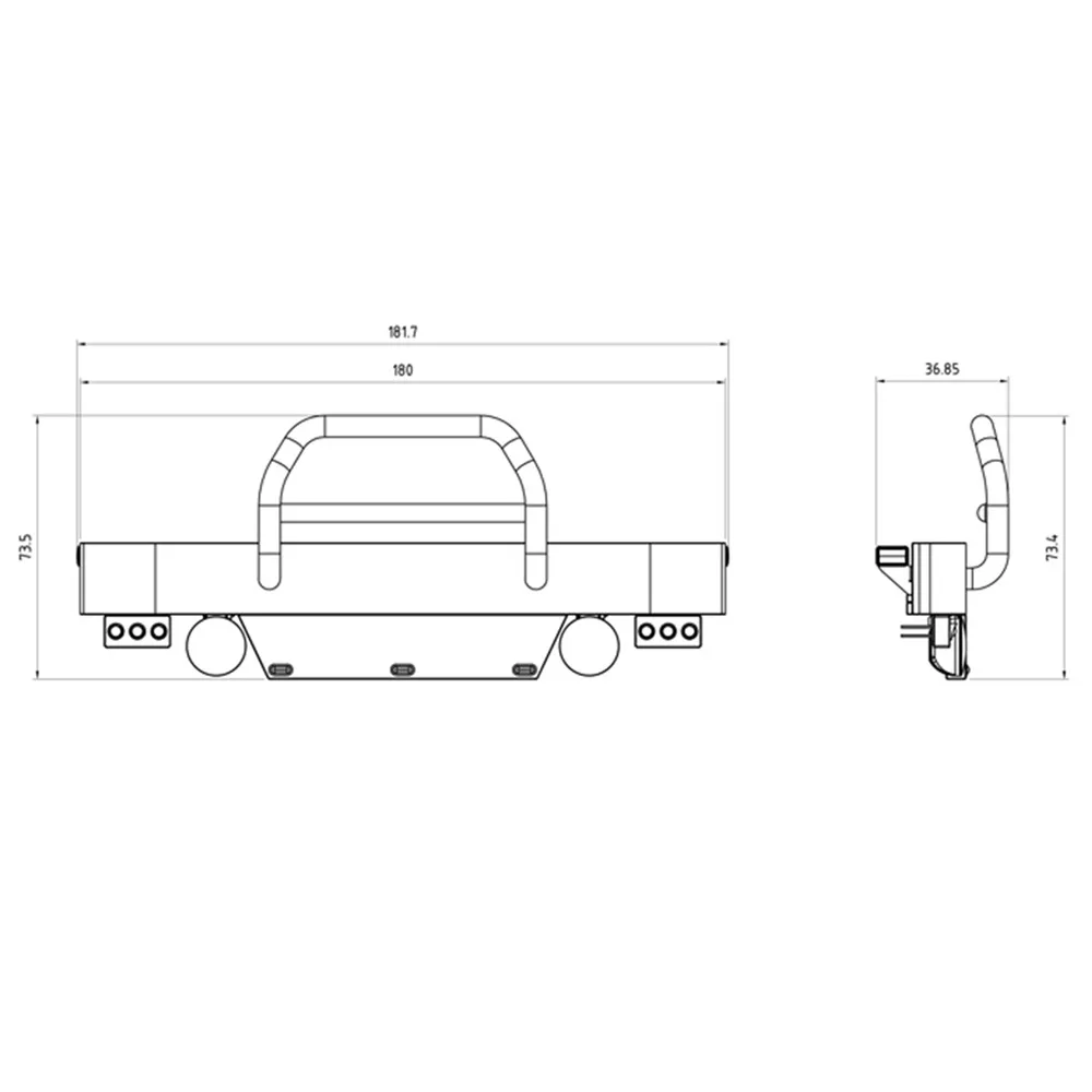 المصد الأمامي مع الضوء ل 1/14 TAMIYA الملك النقل الشاحنات RC شاحنة جرار RC لتقوم بها بنفسك نموذج قطع غيار السيارات