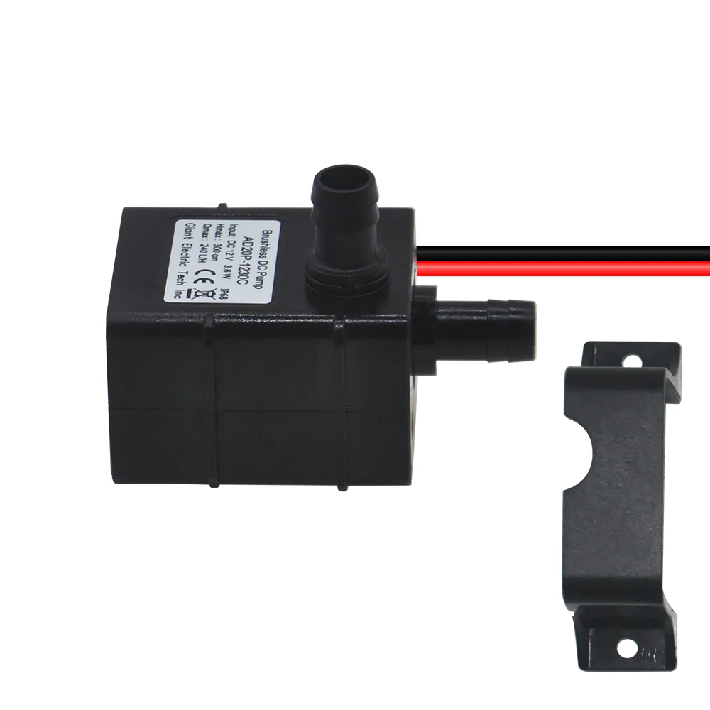 Zatapialne pompa wodna DC 12V 3.6W 240L/H Mini elektryczne natężenie przepływu wodoodporna pompa bezszczotkowa do ogrodu Goldfish Bowl 40% off