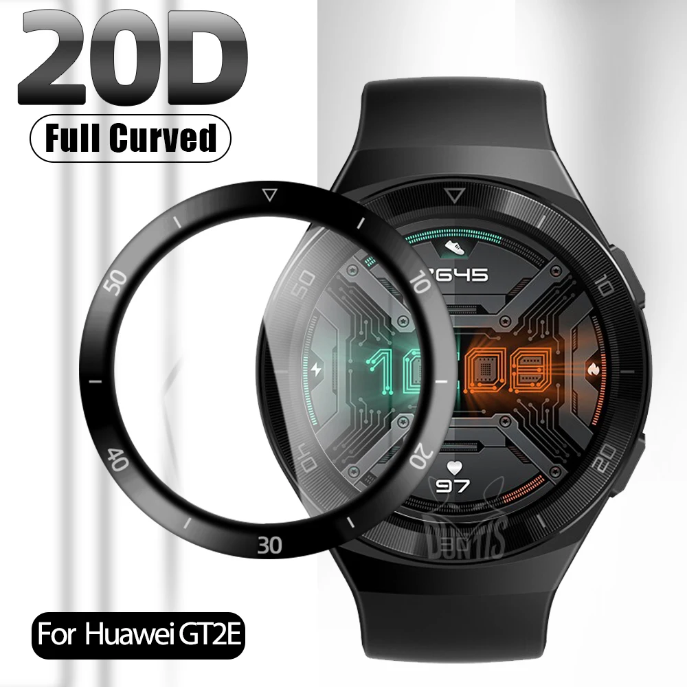 20D gebogen rand beschermfolie voor Huawei Watch GT2E GT 2E SmartWatch Zacht met schaal schermbeschermer Huawei GT 2E (geen glas