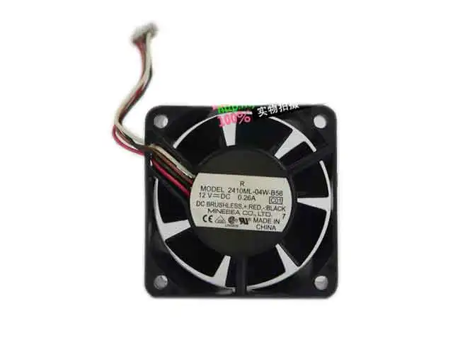 

NMB-MAT 2410ML-04W-B56 C01 DC 12V 0.26A 60x60x25mm 4-Wire Server Cooling Fan