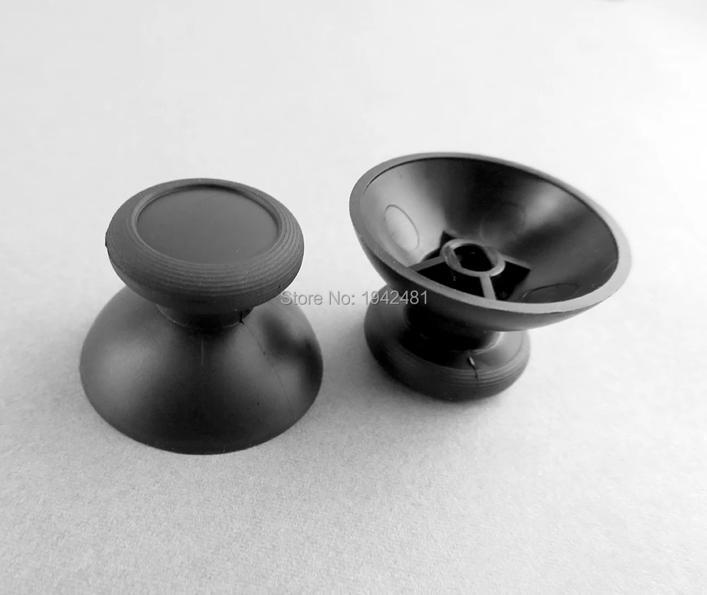 NS 스위치 프로 컨트롤러용 오리지널 3D 조이스틱 캡 2 개, 닌텐도 스위치 프로 조이스틱 캡용 3D 아날로그 커버 블랙