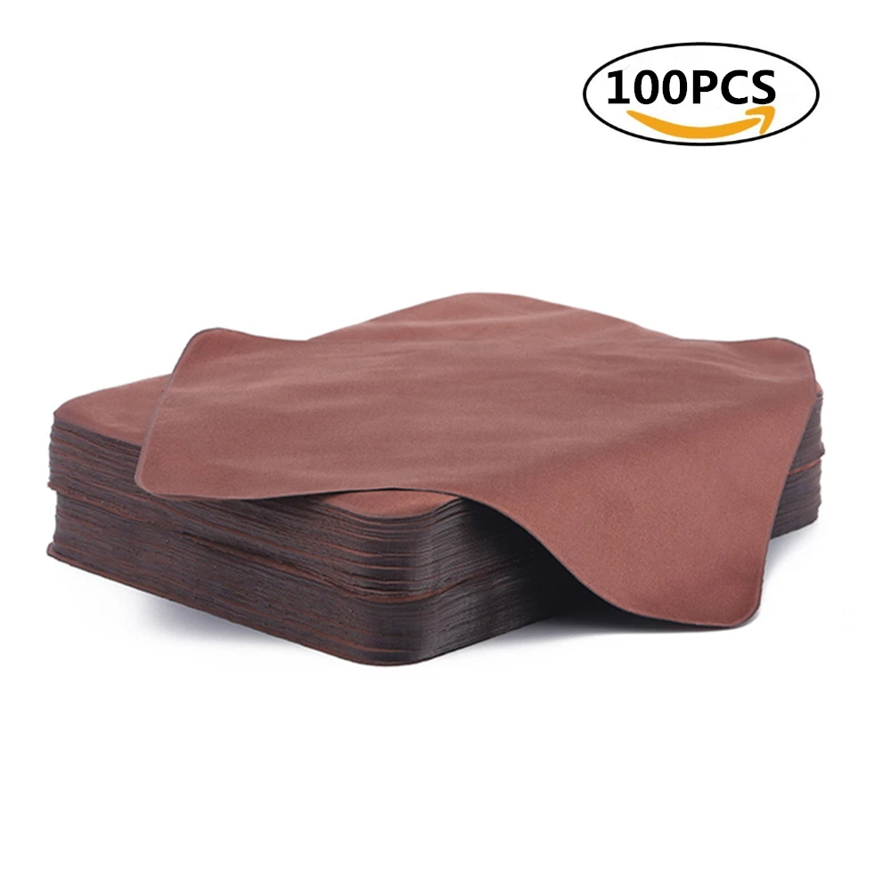 

100 piece lens cloth milk slik 15cm*18cm eyeglasses camera digital cleaning cloth by dhoptical