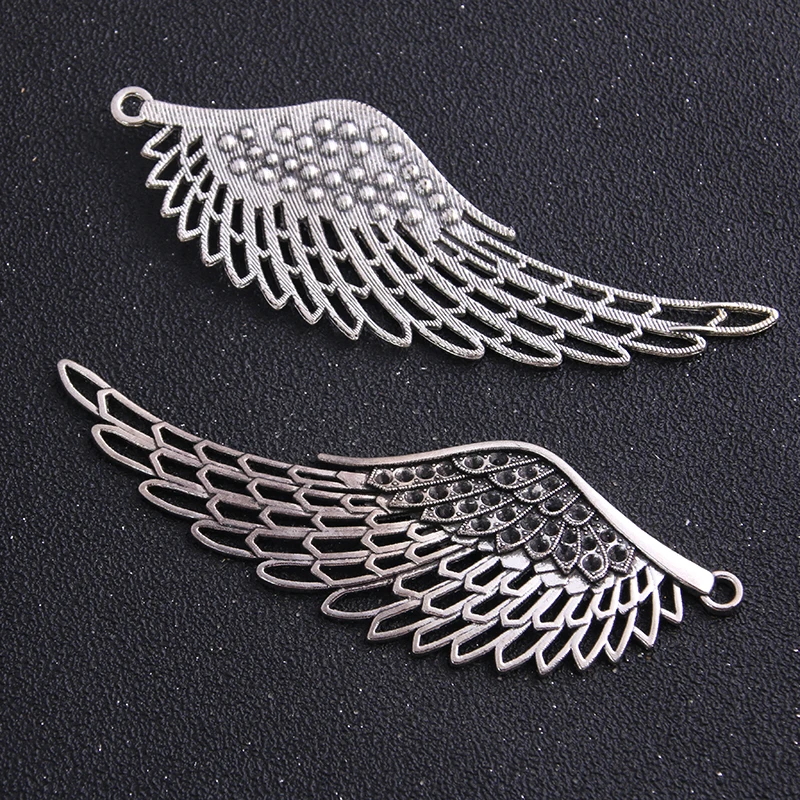 1pcs 38*108mm Vintage Alloy Big Angel Wings Jewelry Charms Jewelry Pendants Fit Jewelry Making Charms