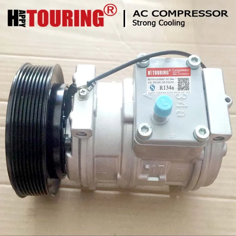 

Компрессор кондиционера 10PA17C для John Deere 450H 550H 450J 650J 447100-2380 SE503065 447100-2388 4471709490 447200-3084 4472004932