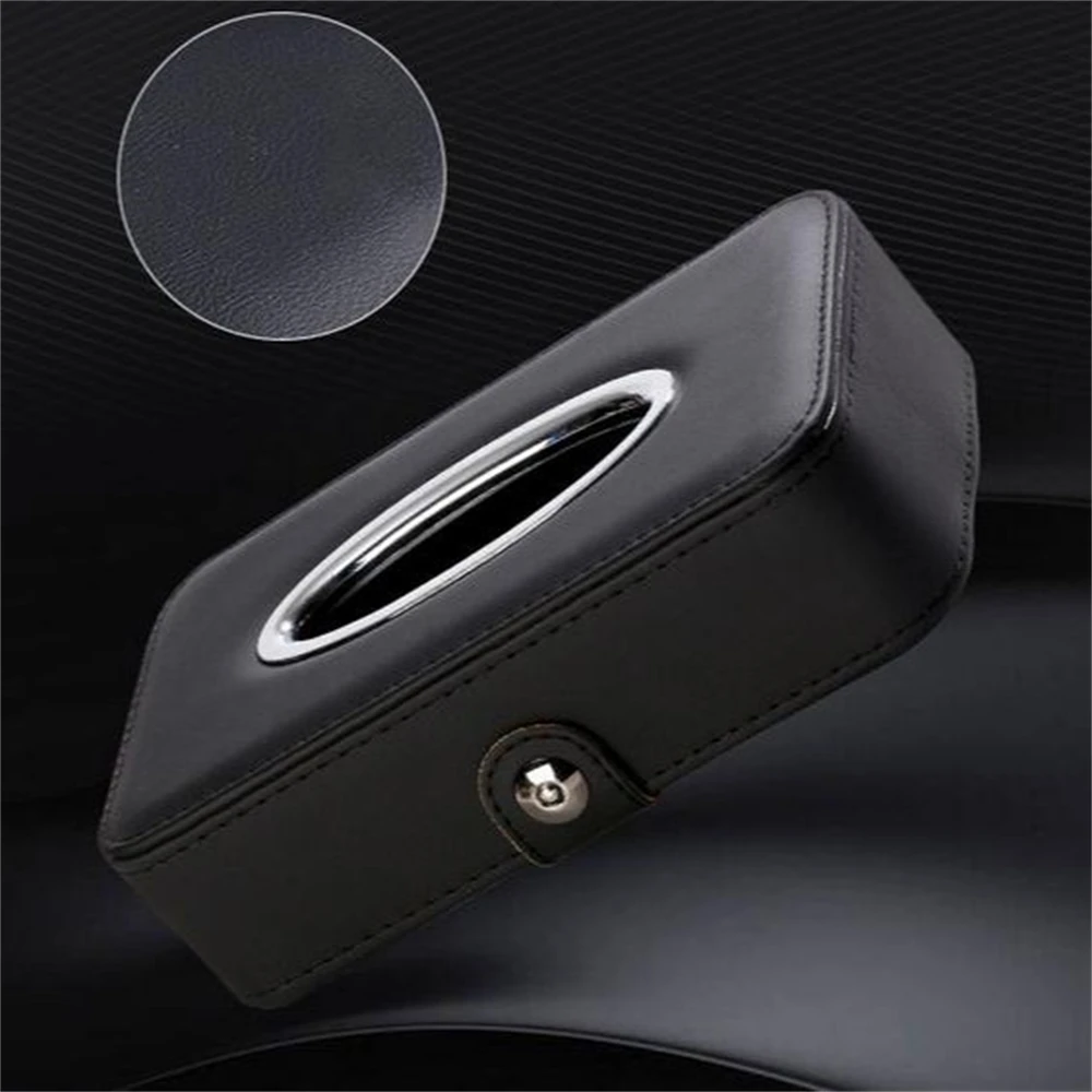 

Universal Car Tissues Armrest Leather Tissue Box Holder Trash Box Creative Removable Paper Napkin Box Organizer For Car