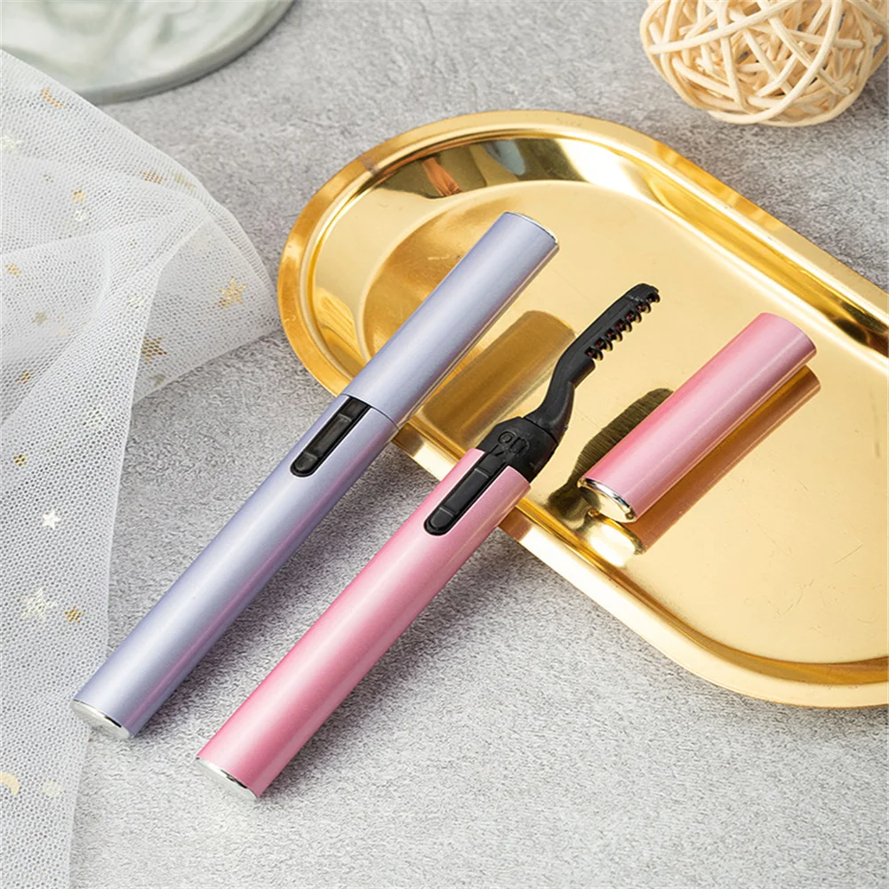 Portable Pen Style Electric Eyelash Curler 360 Rotary Heated Eyelashes Curling Brush Mascara Cream For Eye Beauty Makeup