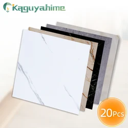 Kaguyahime 20 adet/grup 30*30cm PVC zemin çıkartmalar kendinden yapışkanlı imitasyon mermer 3D duvar çıkartmaları su geçirmez banyo çıkartmaları