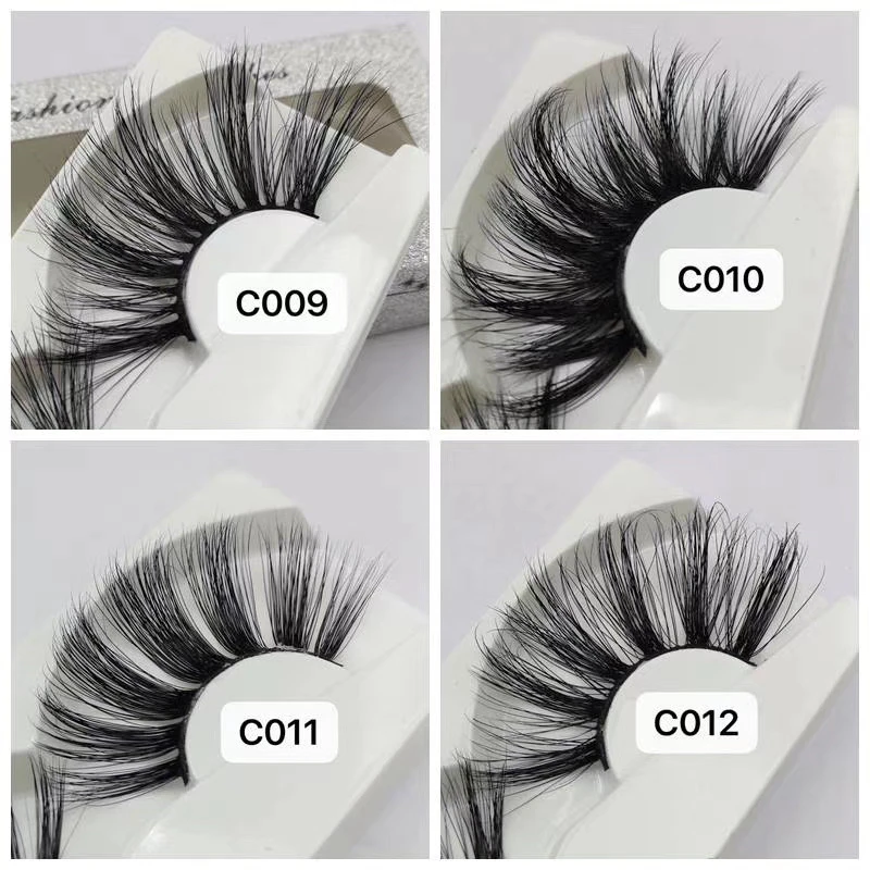 Wholesale 30mm 100% Mink Eyelashes  False Eyelashes Fluffy Dramatic Strip Lashes 30/50/100 Pairs In Bulk Free Shipping