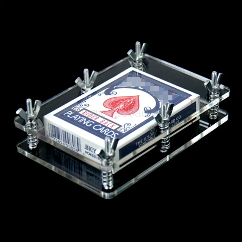 Crystal Card Press - Crystal Card Flatten Restore Deformation Not Include Playing Card Magic Tricks Accessory Gimmick