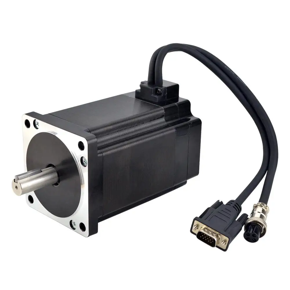 Imagem -03 - Stepperonline Nema 34 Fechado Stepper Motor Kit 9nm 6a e Servo Driver Cl86t com Pcs 1.7m Cabos