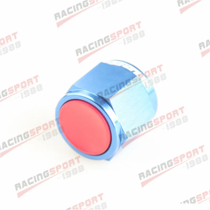 10AN -10 AN AN10 AN Flare Cap Caps Block Off Fittings Aluminum Red/Blue