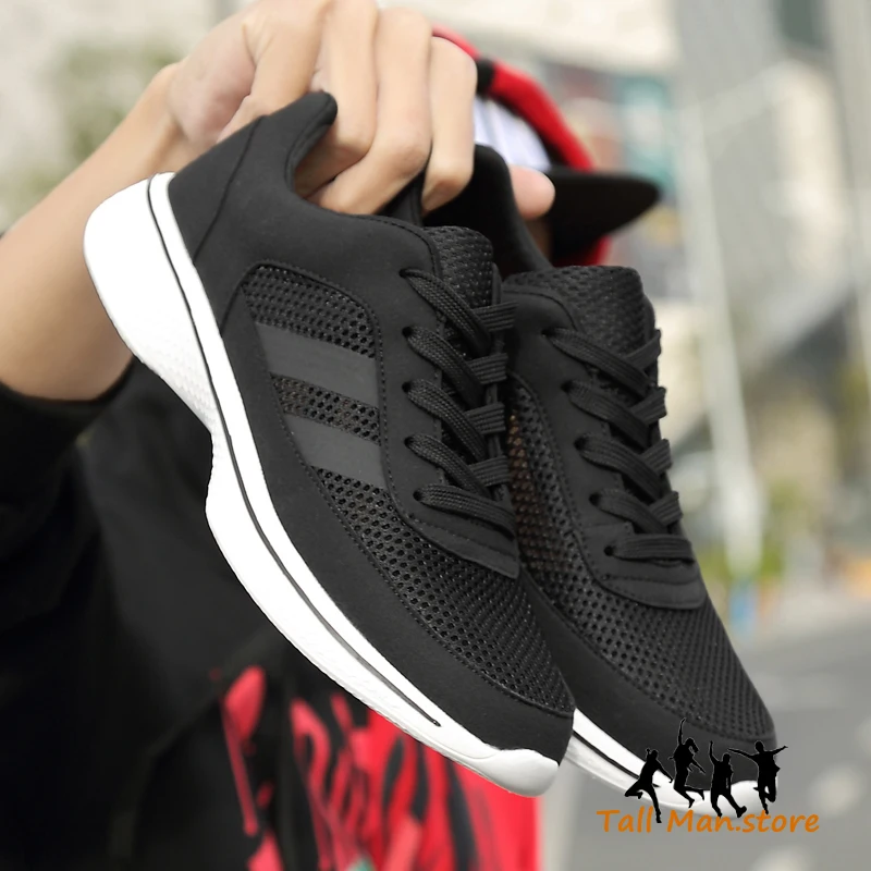 Men Sneakers Elevator Shoes Height Increase Insoles 6CM Man Tall Plus Size 37-44