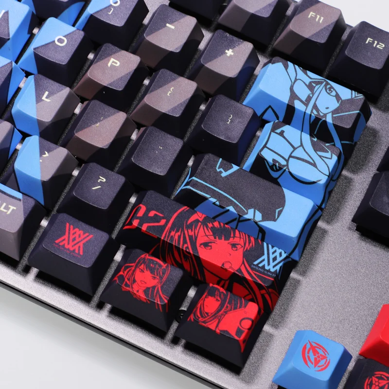 1ชุด PBT 5ด้าน Dye Sublimation Keycaps สองมิติอะนิเมะ Key Caps สำหรับ DARLING ใน FRANXX เชอร์รี่โปรไฟล์