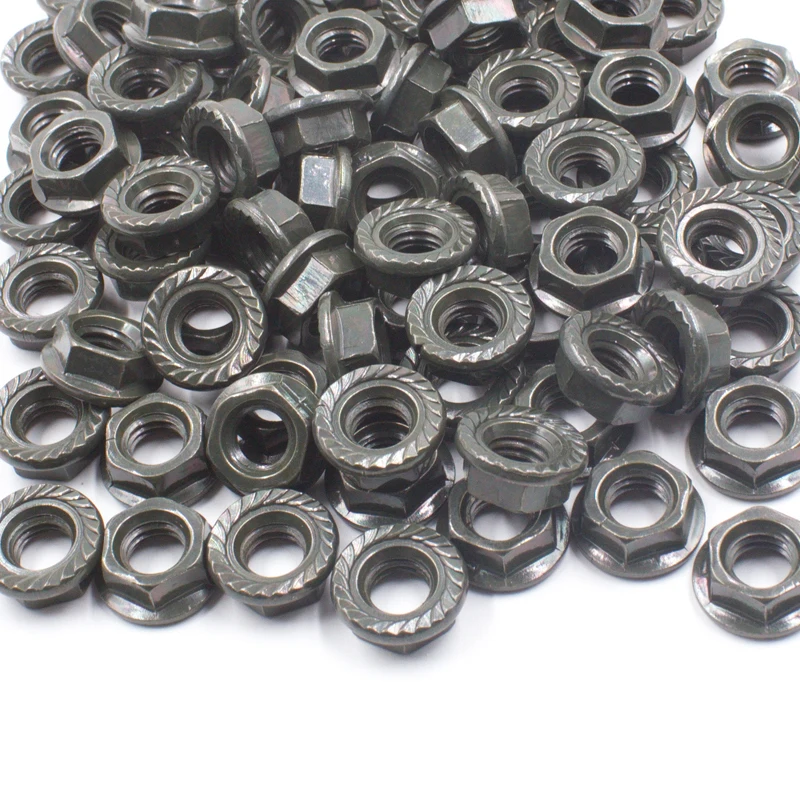 15 Pcs 5mm 6mm 8mm Hole Hexagon Flange Nuts Bolts Fixeding M5 M6 M8 Retainer Slip Locking Lock Nut Bolt