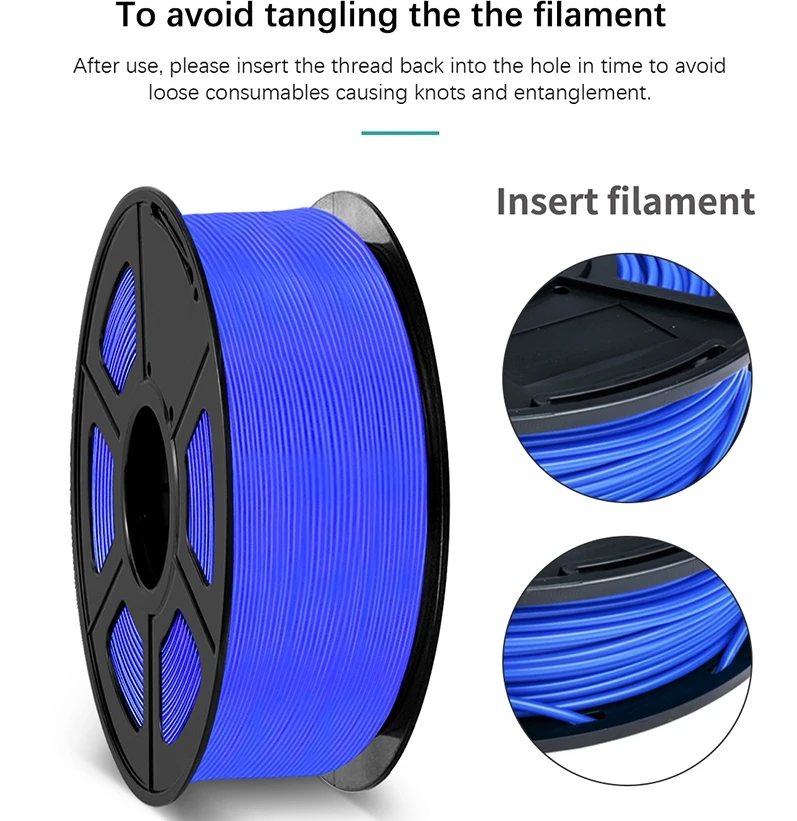 SUNLU PETG 3D Filament 1KG 1.75MM 5Rolls Arranged Neatly Clogging Free No Bubble Odorless Eco-Friendly Good Toughness