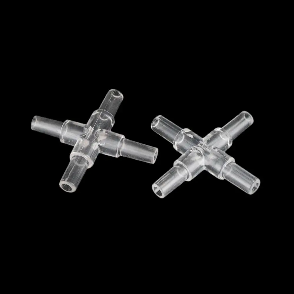 10Pcs Hose Equal Clear Acrylic Connectors Tee/Cross/Elbow/Y Shaped Air Tubing Connectors Aquarium Gardening Water Pipe Fittings