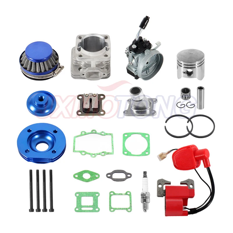 Cylinder Kit 19mm Carburetor Air Filter for 2 Stroke two stroke 47cc 49cc Pocket Bike Mini ATV Quad Group