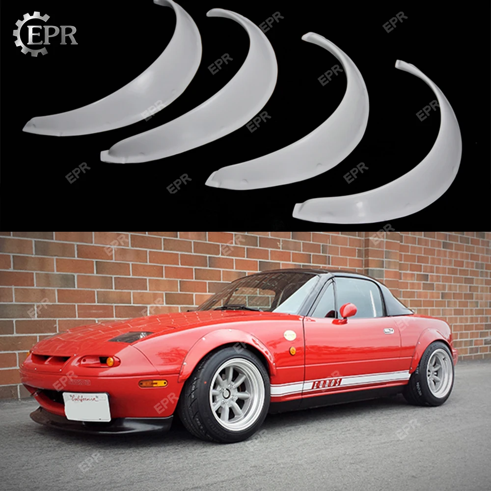 

For Mazda MX5 (1990-1997) Miata NA FRP Glass Fiber Fender Flares Set Tuning Part Trim For Miata NA Fiberglass Fender Flares(4pcs