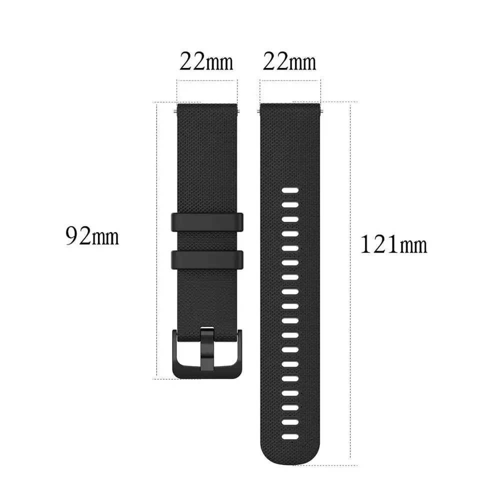 22mm Sport Band for Garmin Vivoactive 4 & Samsung Galaxy Watch 46mm/Gear S3 & Fossil Gen 5 Watchband Soft Wrist Straps White