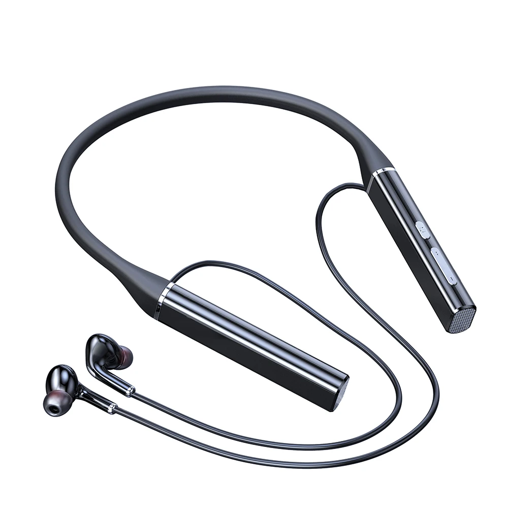 TWS 100 Hours Wireless Earphone Bluetooth-Compatible Magnetic Neckband Headphone IPX3 Waterproof Sport Noise Cancelling MIC