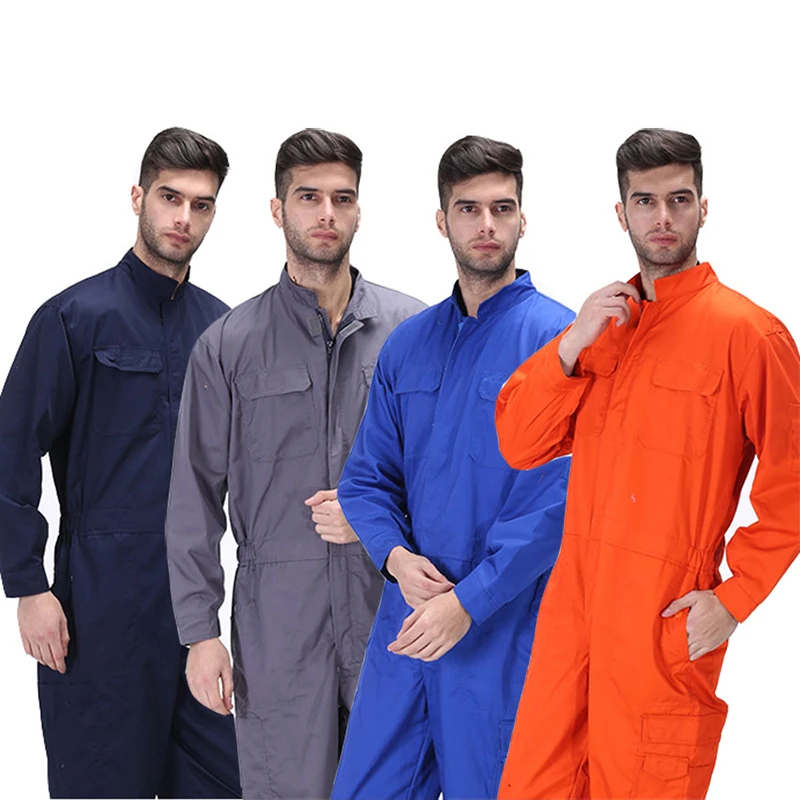 Work Overalls Working Clothing Mechanical Jumpsuit Auto Repairmen Workshop Loose Work Uniform Stand Collar Welding Suit Coverall