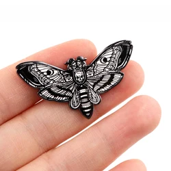 Cool Stuff Halloween Skeleton Moth Horror Enamel Pin Lapel Pins for Backpacks Brooches on Clothes Jewelry Gift Accessories