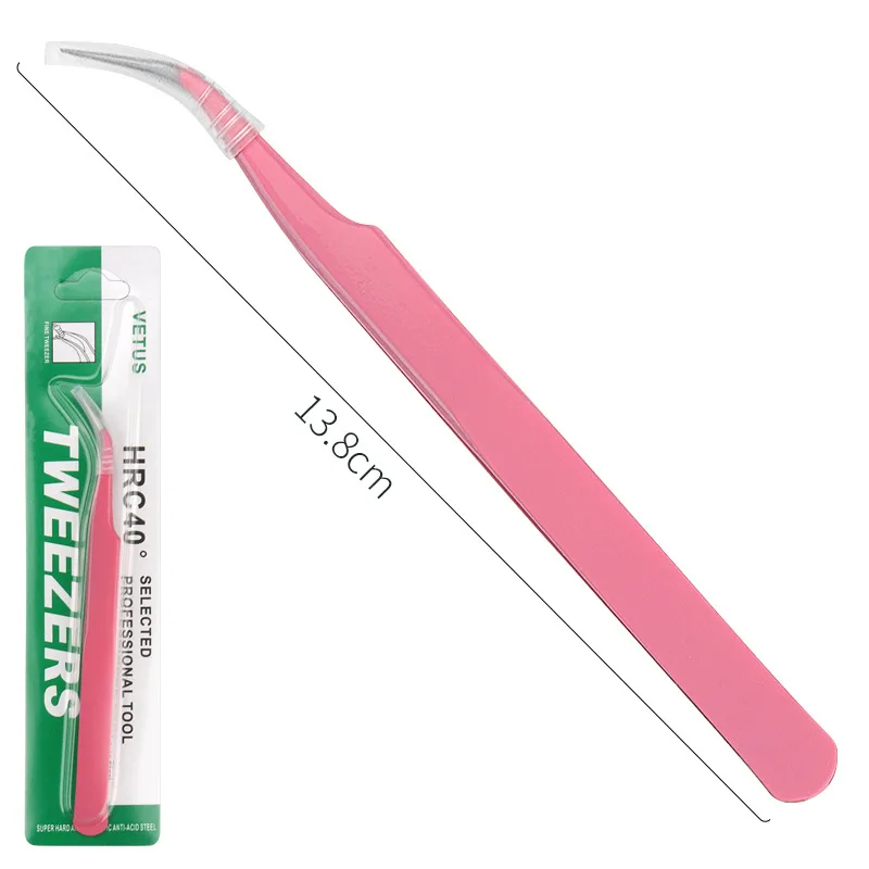 1Pc Professionelle Edelstahl Wimpern Pinzette 3D Volumen Lash Augenbraue Pinzette Graft Wimpern Verlängerung Frauen Make-Up-Tools – Detail 4