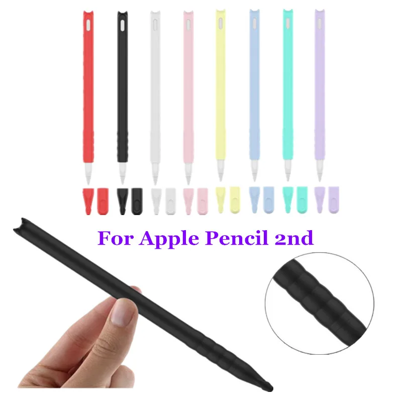 

1Set Lightweight Silicone Case Protective Cap Nib Holder for iPad Apple Pencil 2nd Generation Touch Pen Stylus Cover Accessories