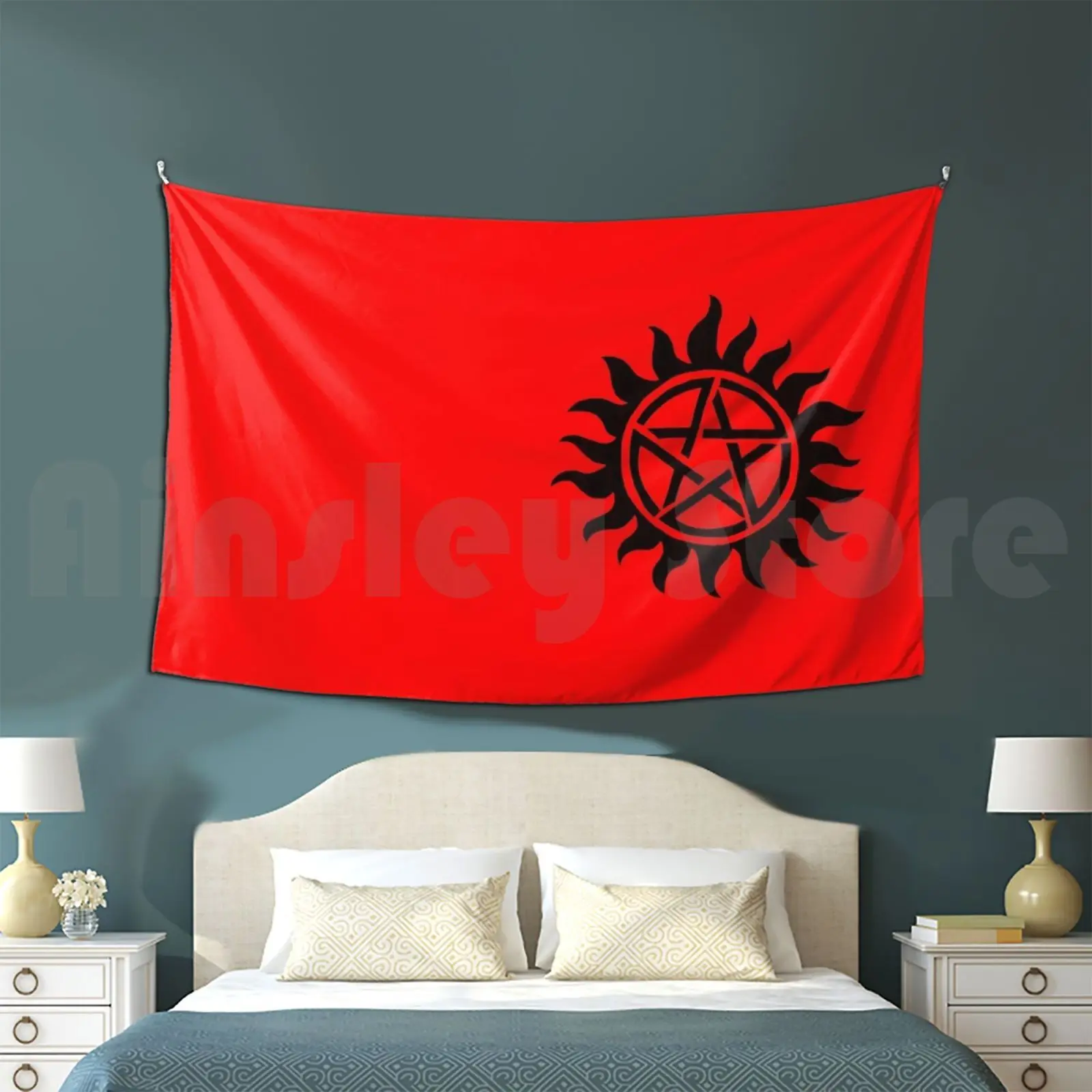 Supernatural Anti-Possession Tapestry Background Wall Hanging Supernatural Anti Possession Devil Spn