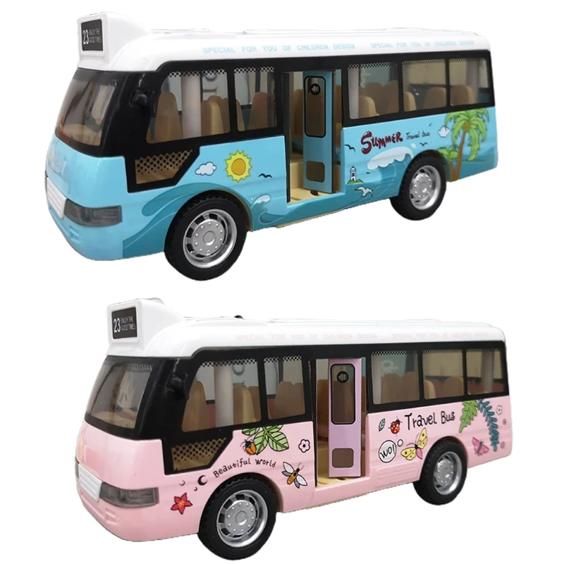 

Sound Light Tour Bus Model Boy Toy Diecasts Toy Vehicles Kids Gift