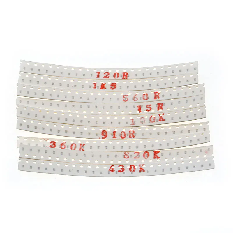 1800pcs 0603(1608) SMD Resistor Kit Assorted Kit 1ohm-10M ohm 5% 90values Each 20pcs Sample Kit Sample Bag