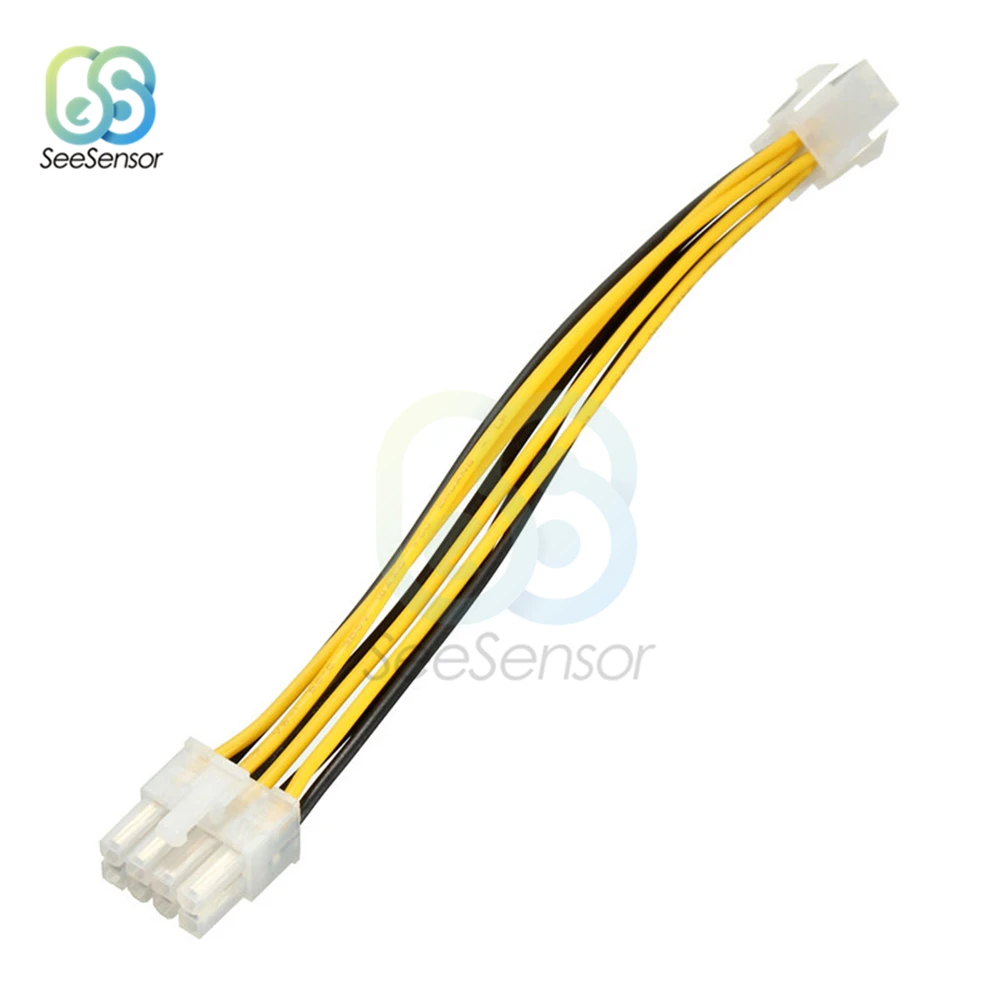 4 Pin Female to 8 Pin Male 6 Pin Female to 6 Pin Male EPS Power Cable Cord Connector Adapter PC CPU Power Supply Extension Cable