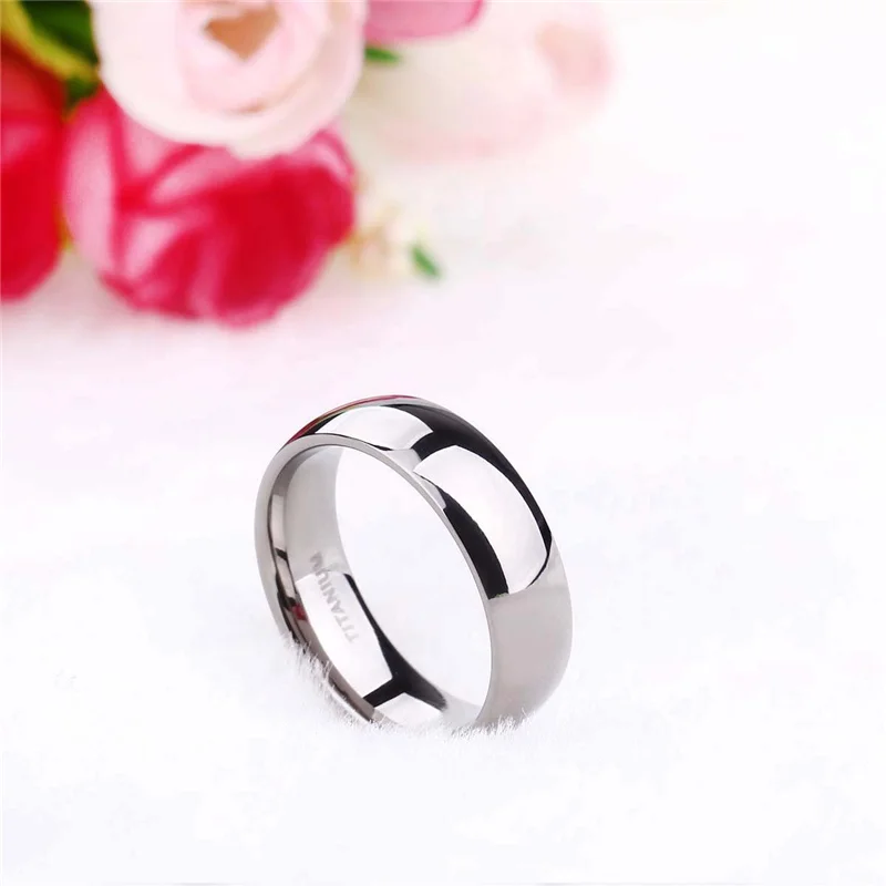 Somen 2mm/4mm/6mm Poliert Silber Farbe Titan Ring Frauen Glatte Hochzeit Band Minimalismus einfache Stapel Ringe Weiblichen Schmuck – Detail 8