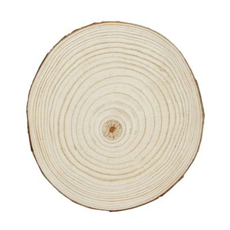 Unfinished Natural Round Wood Slices Circles Tree Bark Log Discs For DIY Crafts Painting Decoration