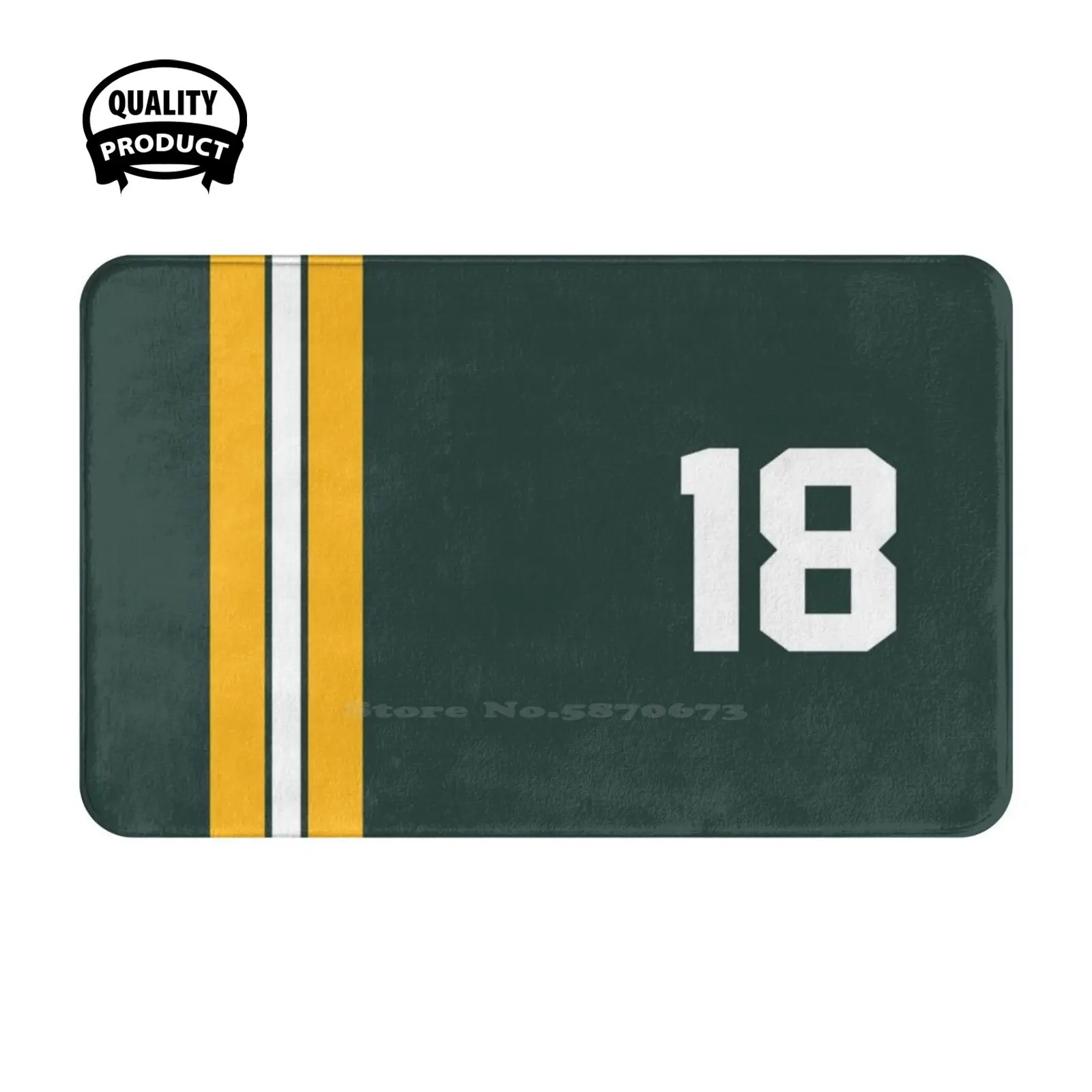 Packers 18 Soft Cushion Home Carpet Door Mat Car Rug Green Bay Packers Football 3 Layer Home Away Lucky Manny 18