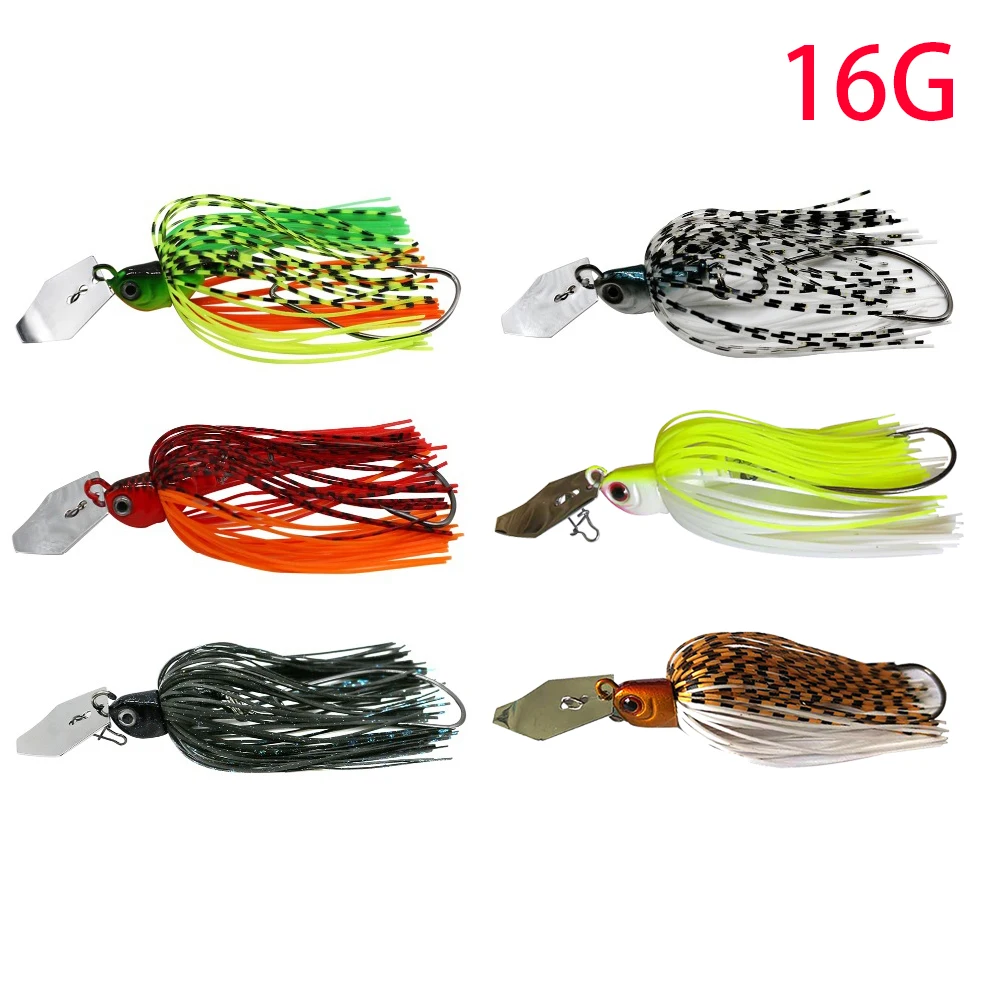 JonStar 2pcs/lot 13g/16g/19g Fishing chatter bait spinner Spin fishing lure Buzzbait chatterbait  for bass pike walleye fishing