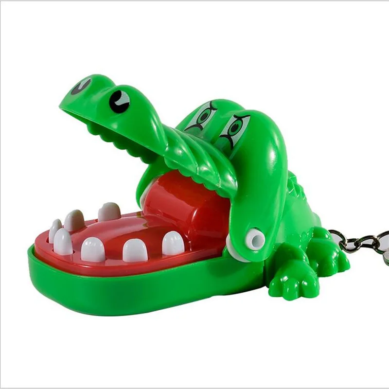 Cor opcional venda quente novo criativo mini tamanho pequeno crocodilo boca dentista mordida dedo jogo engraçado gags brinquedo para crianças jogar diversão