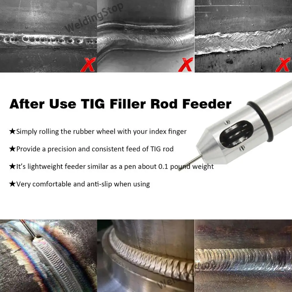 TIG Pen Finger Feeder Welding Rod Holder Filler Wire Pen 1.0-3.2mm (1/32\'\'-1/8\'\') Welder Accessories