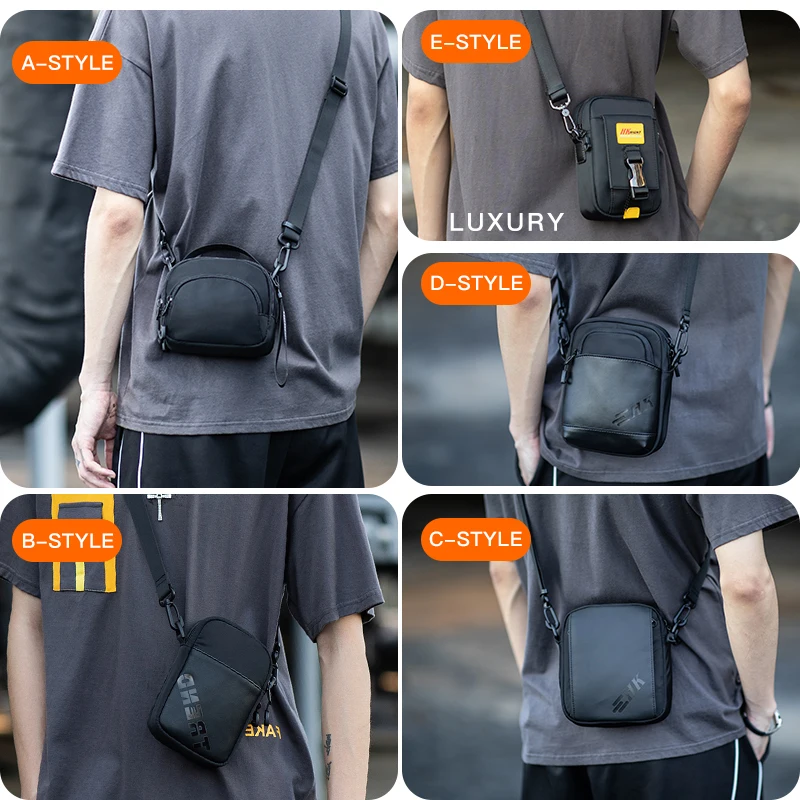 Hk 2024 Men\'s Purse Shoulder Bag Small Messenger Bags Men Travel Crossbody Bag Handbags New Fashion Male Phone Money Belt Wallet