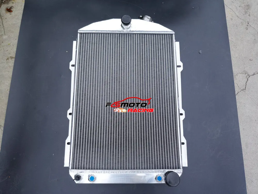 56mm 5 Row Aluminum Radiator Racing For 1938 38 CHEVY HOT/STREET ROD 350 V8 W/TRANNY COOLER