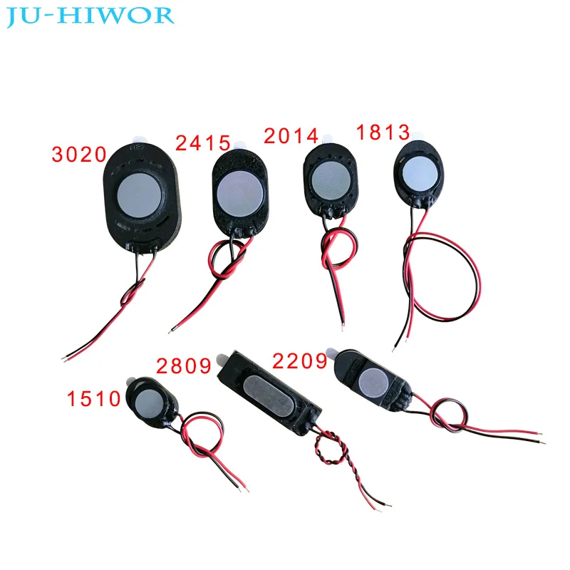 Acoustic Speaker 2415 1524 Oval Tablet Phone MP3 Loudspeaker 1W 8 Ohms 24*15*4mm With Wires DIY Audio Accessories