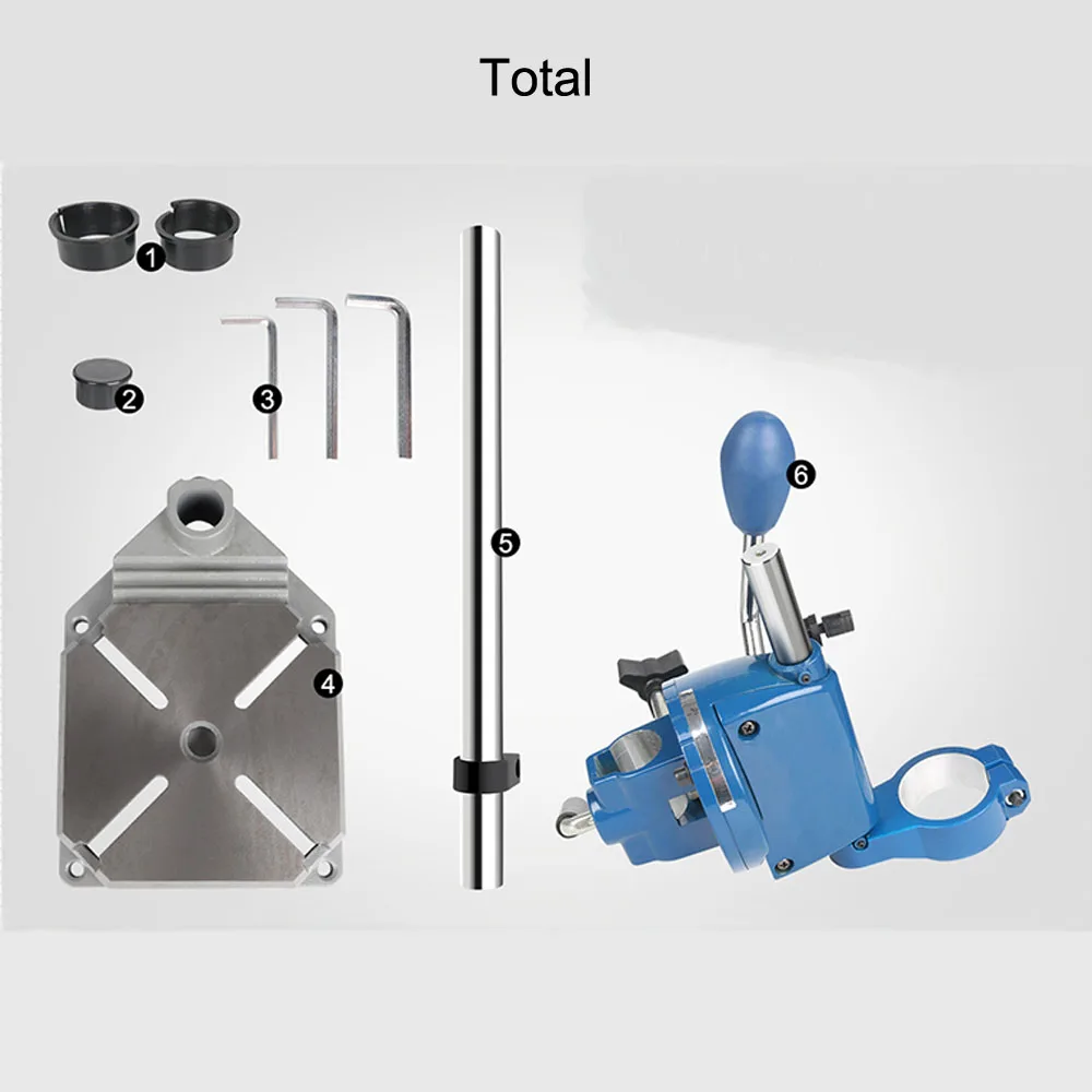 AMYAMY Drill stand holder Cast Iron Base Drill stand for hand drill 90 angle rotate Collet 38 43mm Drill Stand Guide